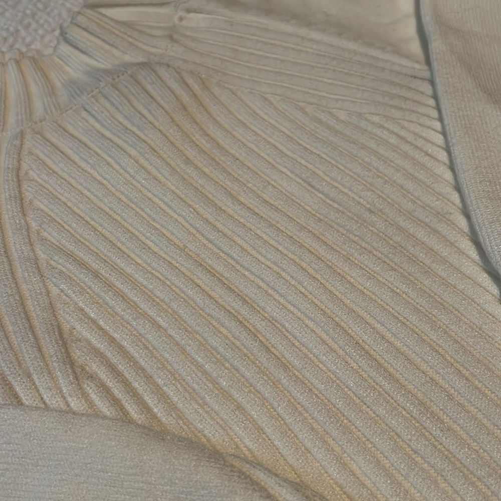Snuggle Party Ivory Mock Neck Midi Sweater Dress - Picture 7 of 8